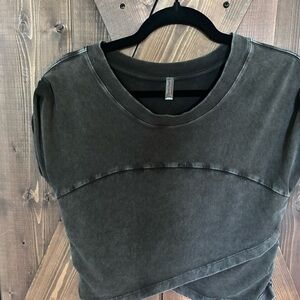 Black Free People Crossover shirt